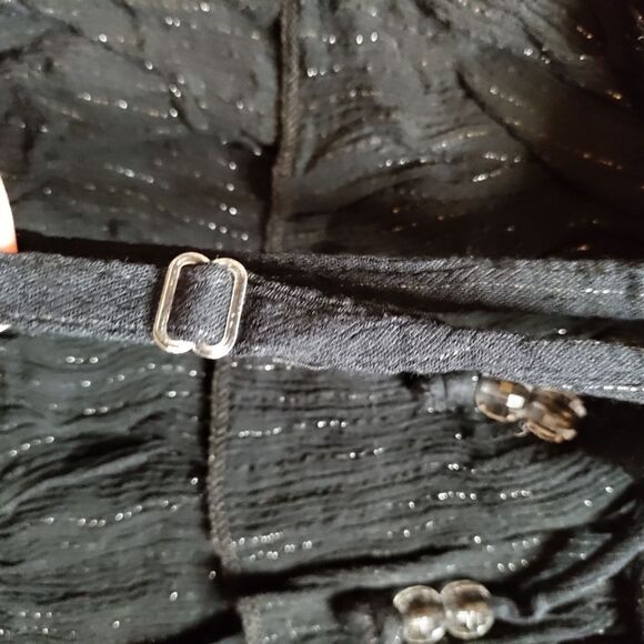 Justice size 14 girls black ruffle dress swim cover up  summer dress - Picture 4 of 5